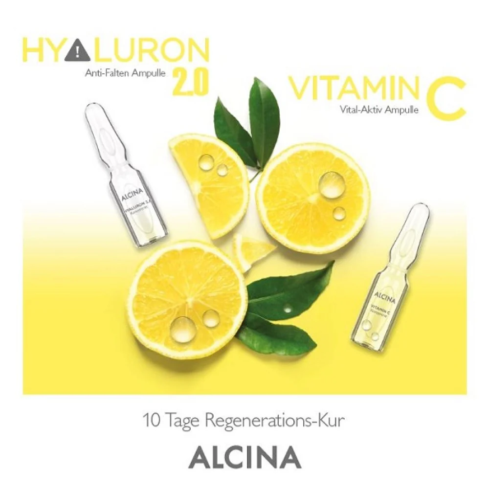 Alcina Hyaluron 2.0 / Vitamin C - Ampullen-Kur - 10x1ml - Image 4