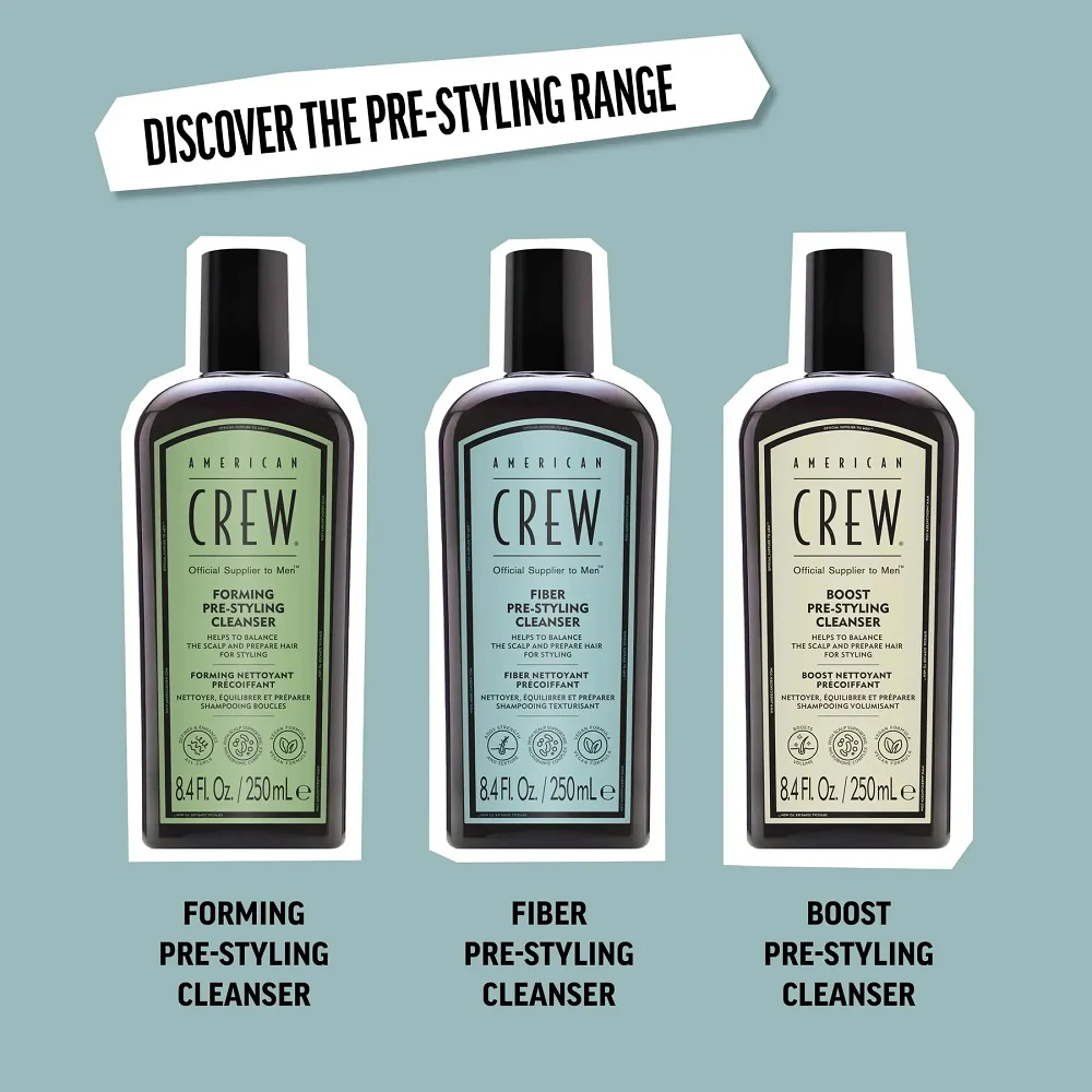 American Crew Fiber Pre-Styling Shampoo 250ml - Image 5