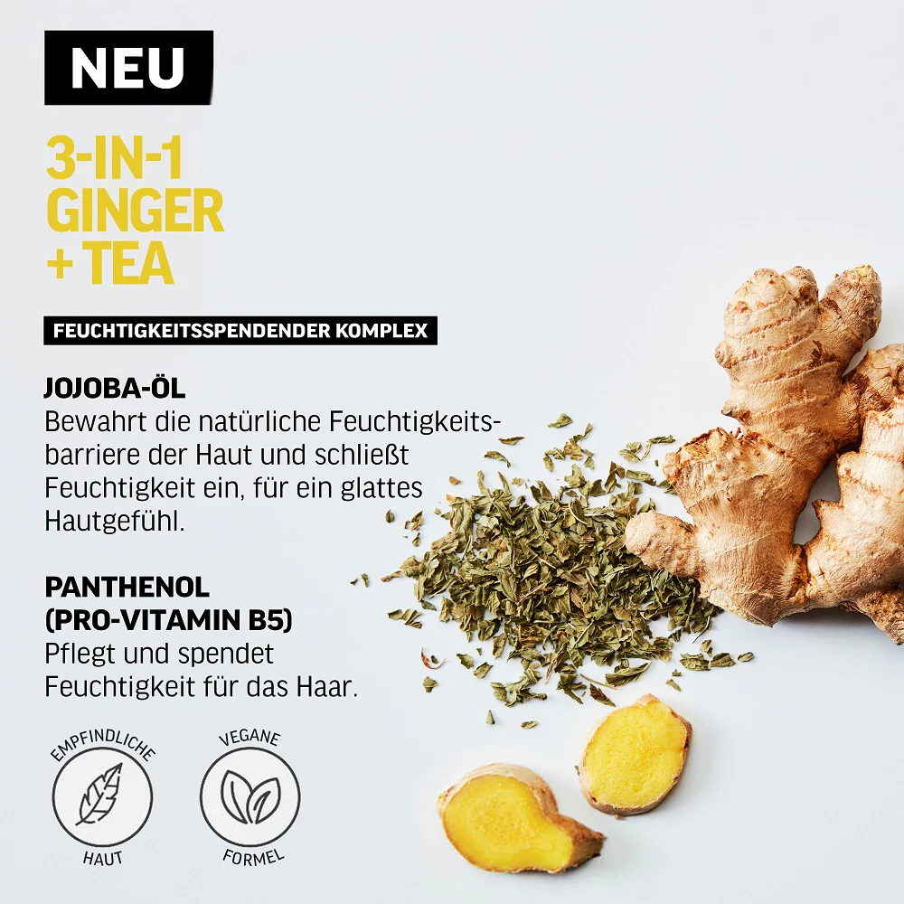 American Crew Ginger & Tea Energizing 3-in-1 Shampoo 1000ml - Image 6