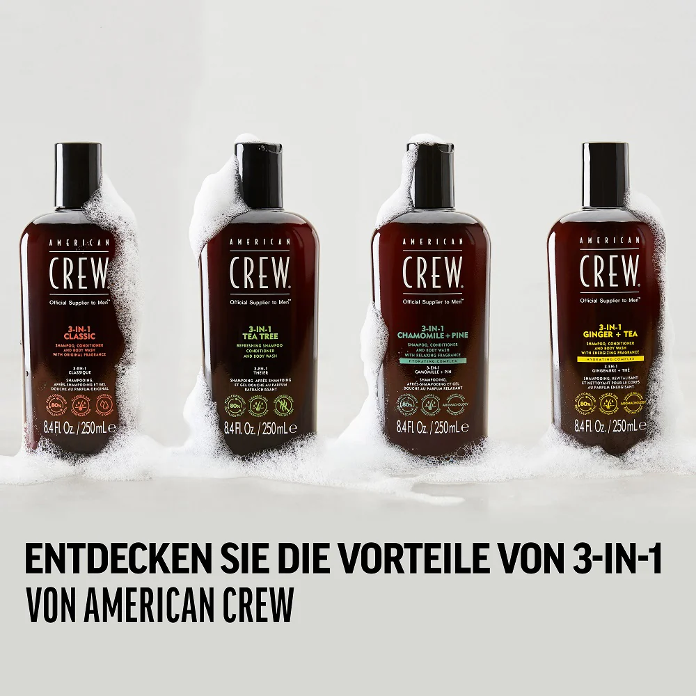 American Crew Ginger & Tea Energizing 3-in-1 Shampoo 250ml - Image 8