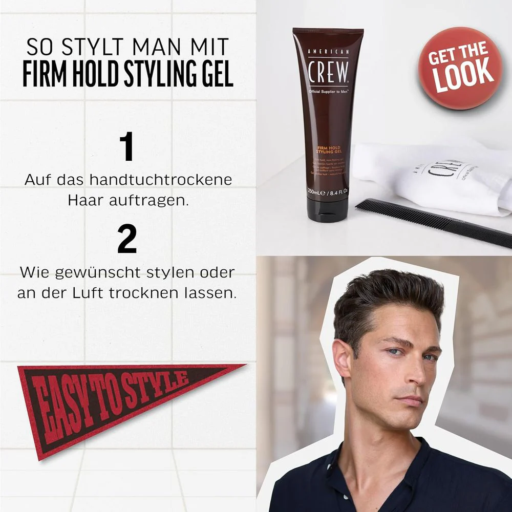 American Crew Style Firm Hold Styling Gel 250ml - Image 5