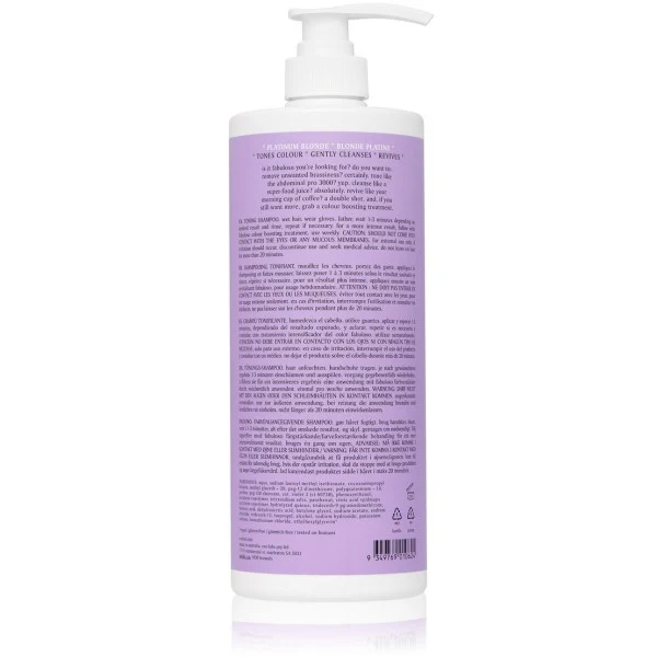 Evo Fabuloso Platinum Blonde Toning Shampoo 1000 ml - Image 2
