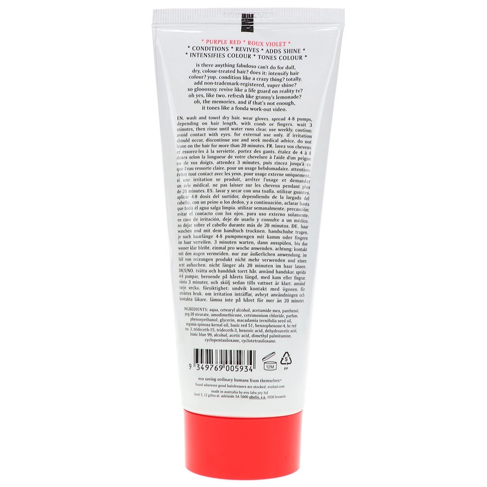 Evo Fabuloso PURPLE RED Colour Boosting Treatment 220 ml - Image 2