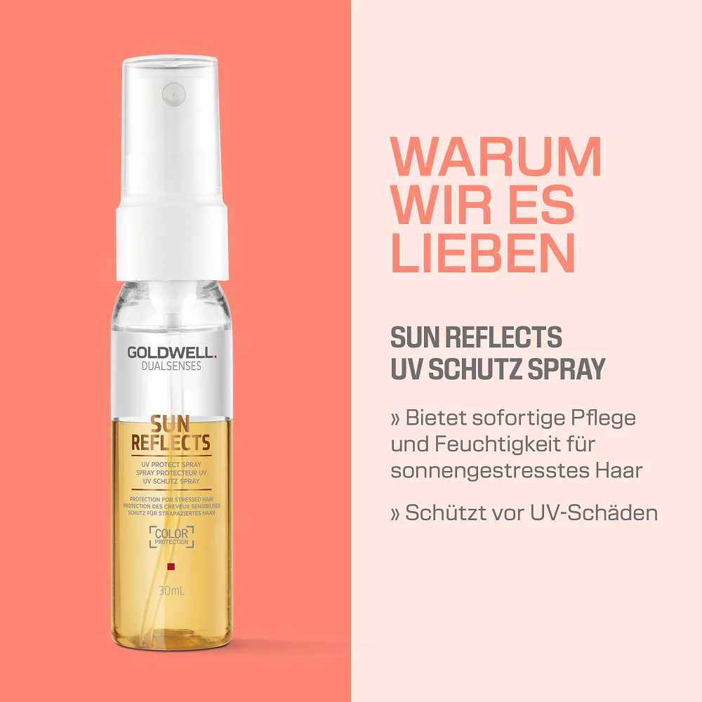 Goldwell Dualsenses Sun Reflects Sommer Set - Shampoo 100 ml + Treatment 50 ml + UV Protect Spray 30 ml - Image 5