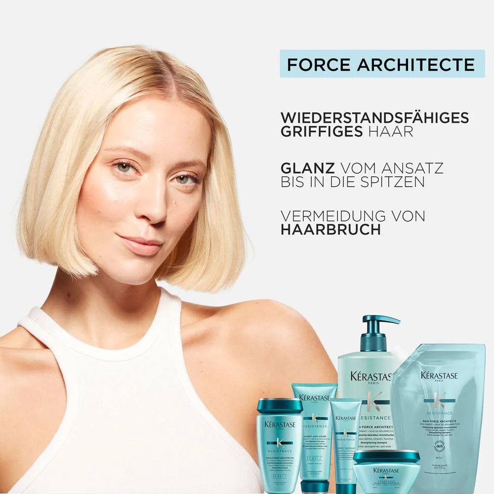 Kérastase Resistance Bain Force Architecte Refill Bundle - Shampoo 500 ml & Nachfüllpack 500 ml - Image 2