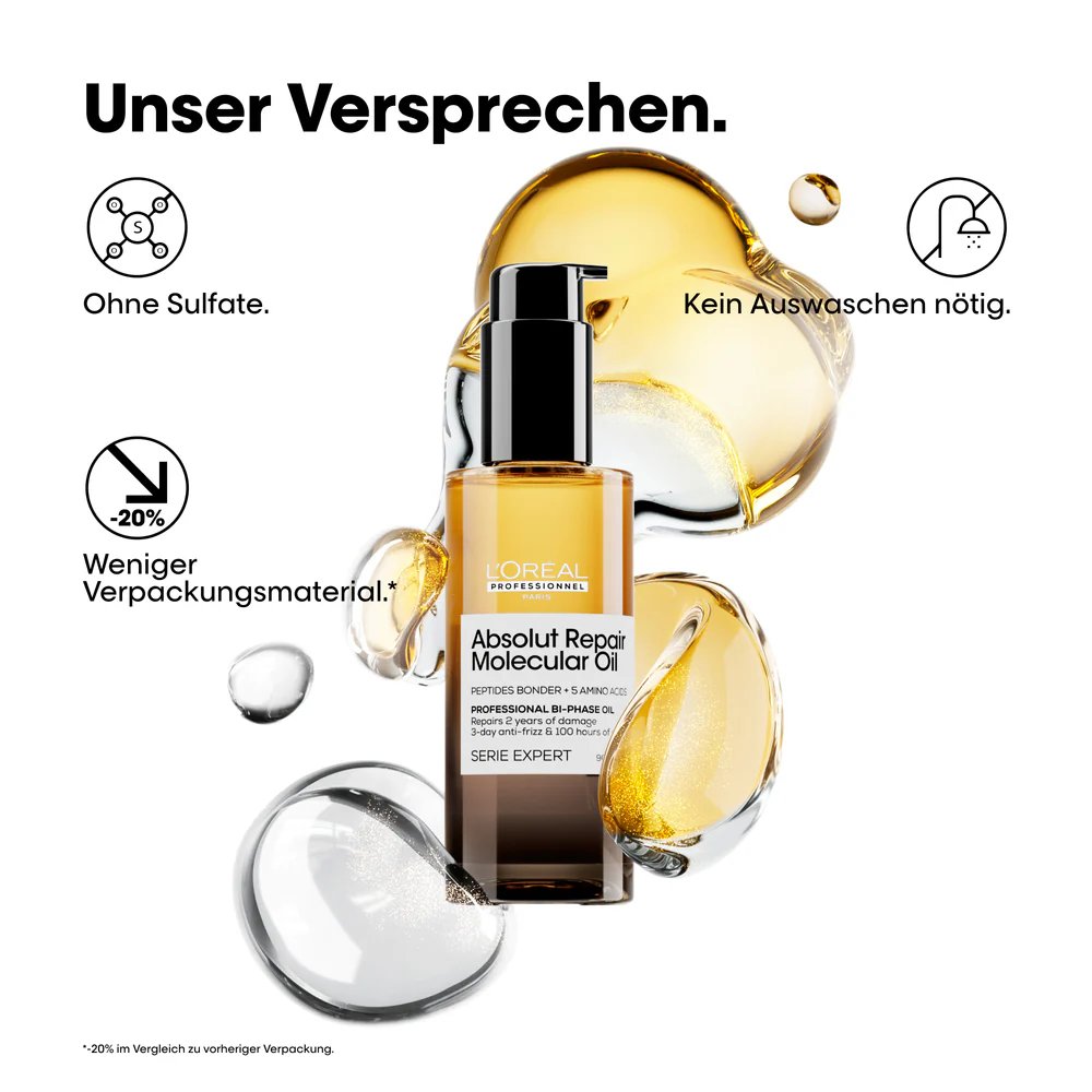 L’Oréal Professionnel Série Expert Absolut Repair Molecular Bi-Phase Oil 30 ml - Image 3