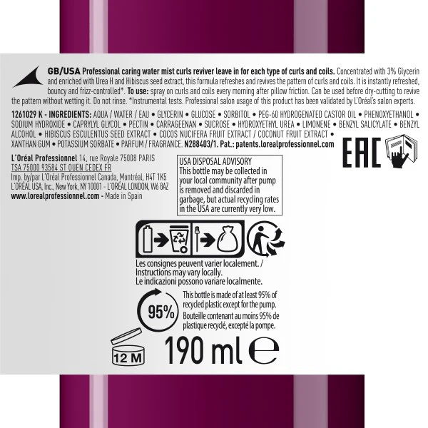 L'Oréal Professionnel Serie Expert Curl Expression Curl Reviver Leave-In 190 ml - Image 5