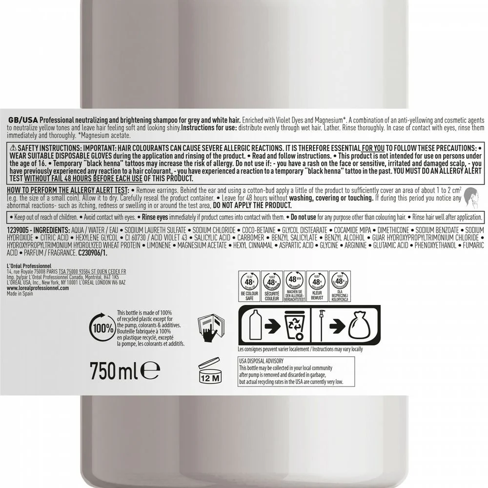 L'Oreal Professionnel Serie Expert Silver Shampoo 500 ml - Image 6