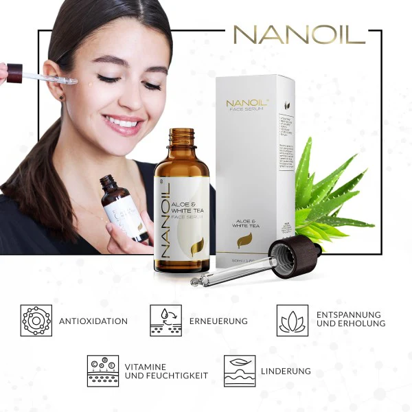 Nanoil Aloe & White Tea Face Serum 50 ml - Image 3