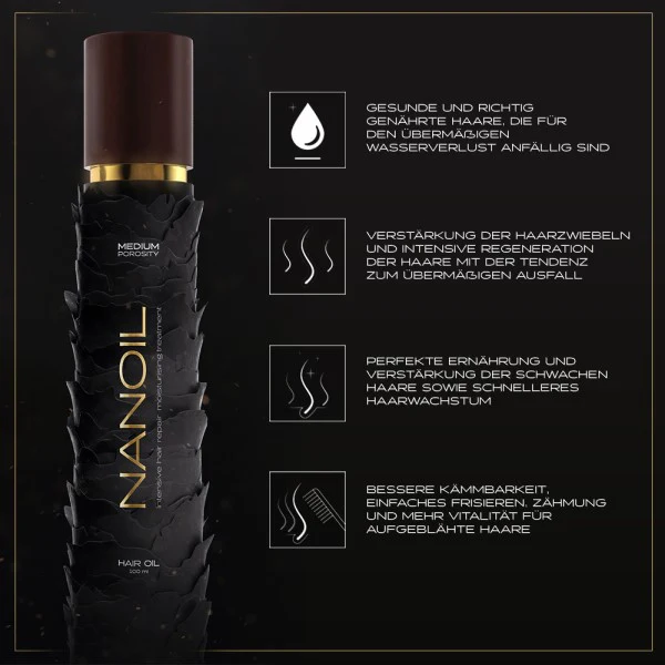Nanoil Medium Porosity 100 ml - Hair Oil - Image 4